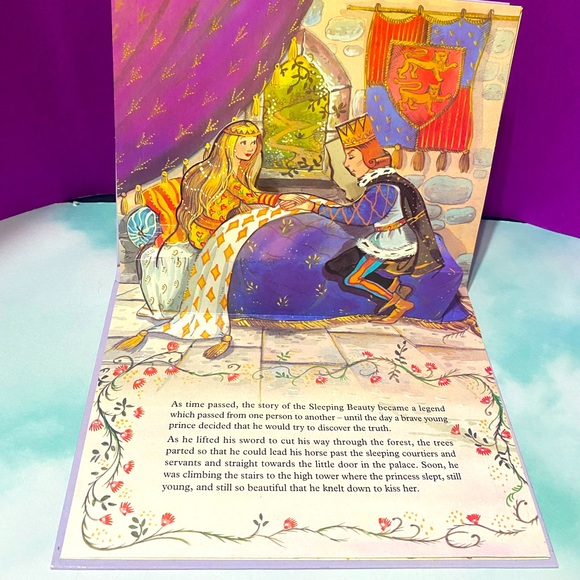 SLEEPING BEAUTY VINTAGE 90s POP-UP PICTURE STORY HARDCOVER BOOK BROWN WATSON - Picture 14 of 16